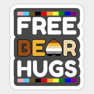 FREE BEAR HUGS Sticker